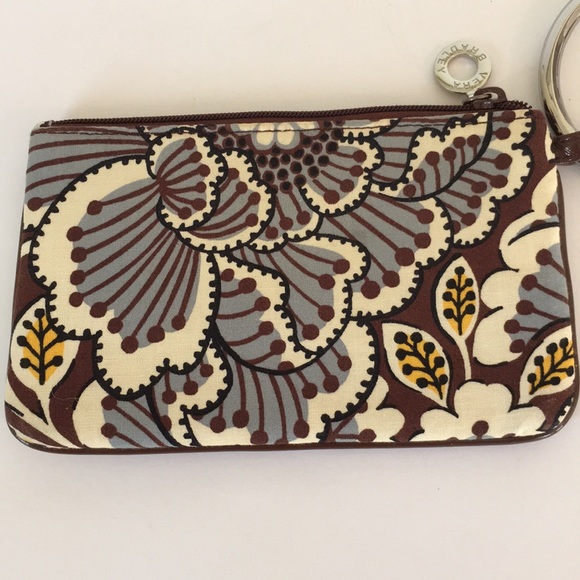 Vera Bradley Small Brown Patterned Bag, Big Ring - Picture 4 of 7